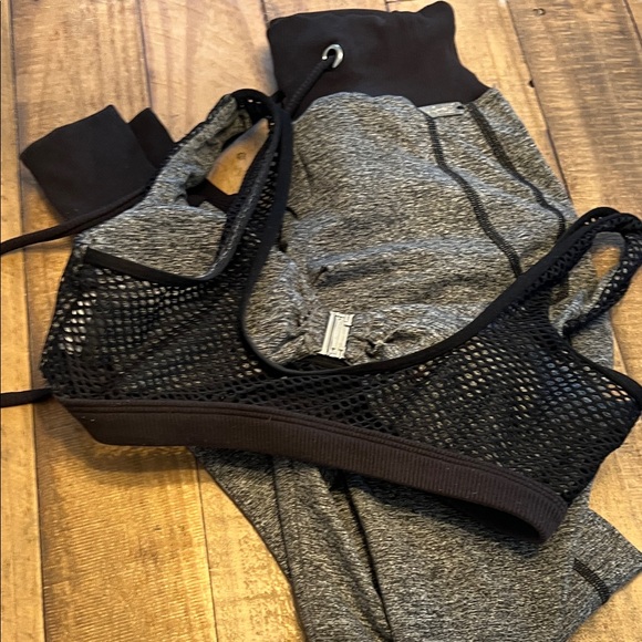 Bombshell Sportswear Black and Gray Sports Bra - Picture 2 of 4